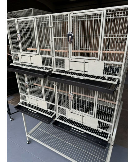 Block Of 4 Breeding / Display Cages - Stone